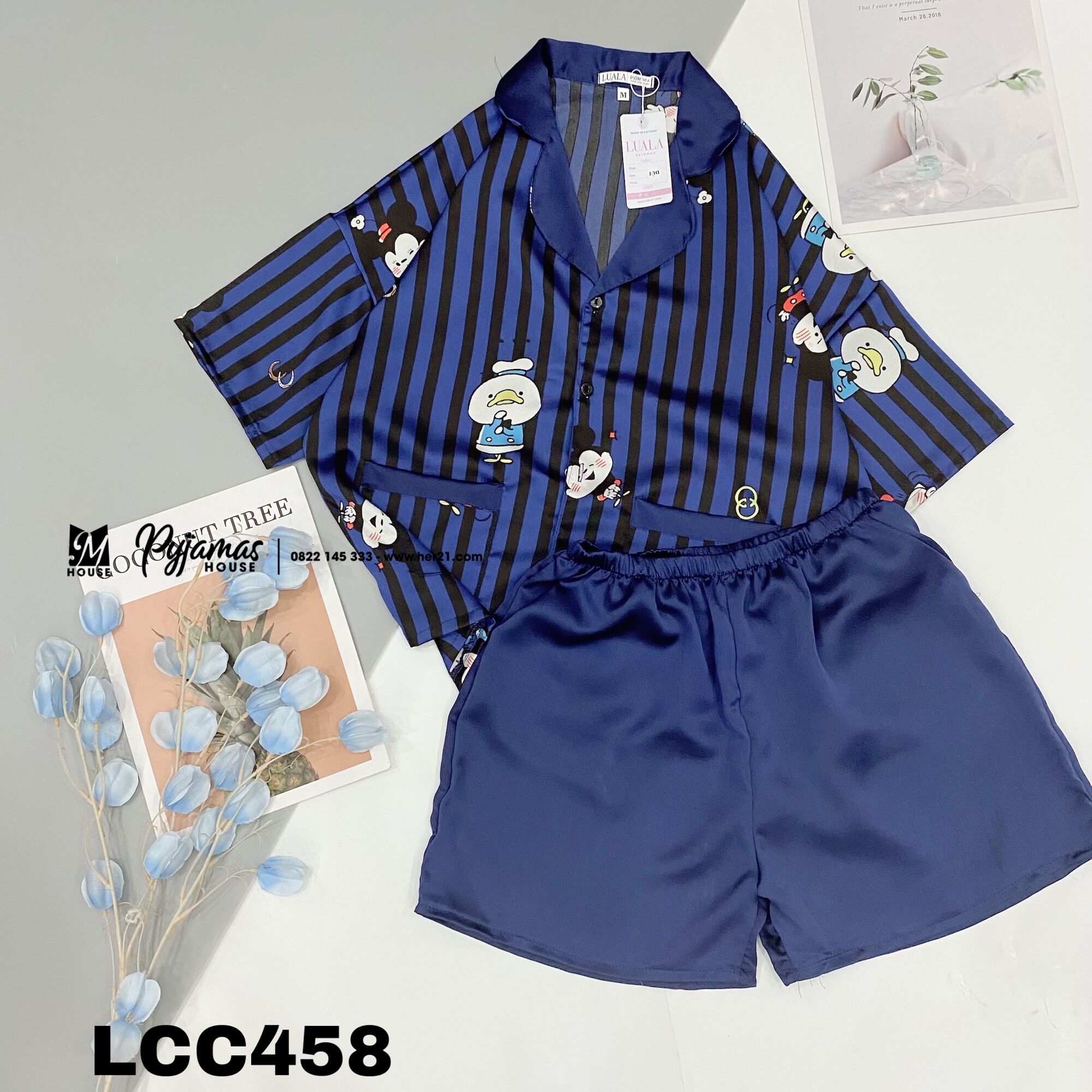 Bộ lụa cộc đùi