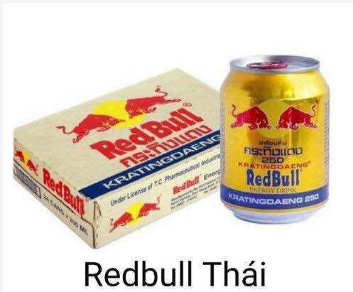  Thùng 24 Lon x 250ml Nước Tăng Lực RED BULL  Bò Húc  Chuẩn Thái Lan 