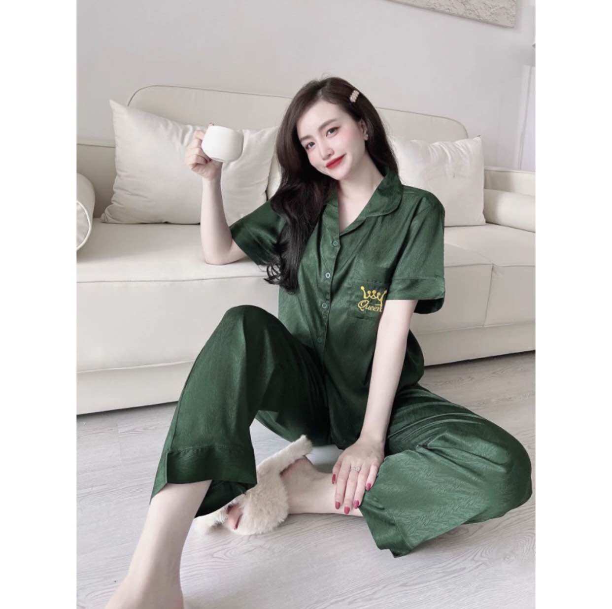 ( LỤA XƯỚC ÁNH KIM CAO CẤP) Đồ bộ Bigsize 50-100kg mịn rũ D