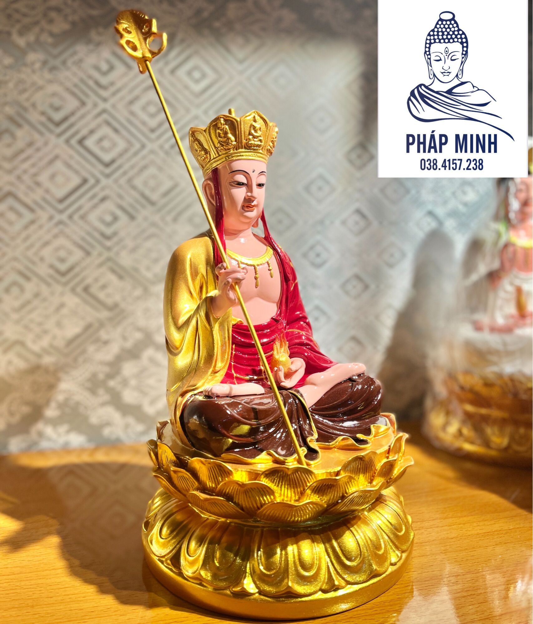 Tôn tượng địa tạng vương bồ tát cao 30cm
