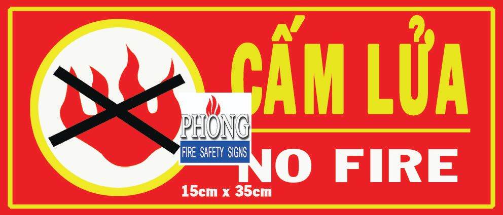 Bảng Cấm Lửa, Cấm Hút Thuốc (Mica/Thiếc Không Gỉ)