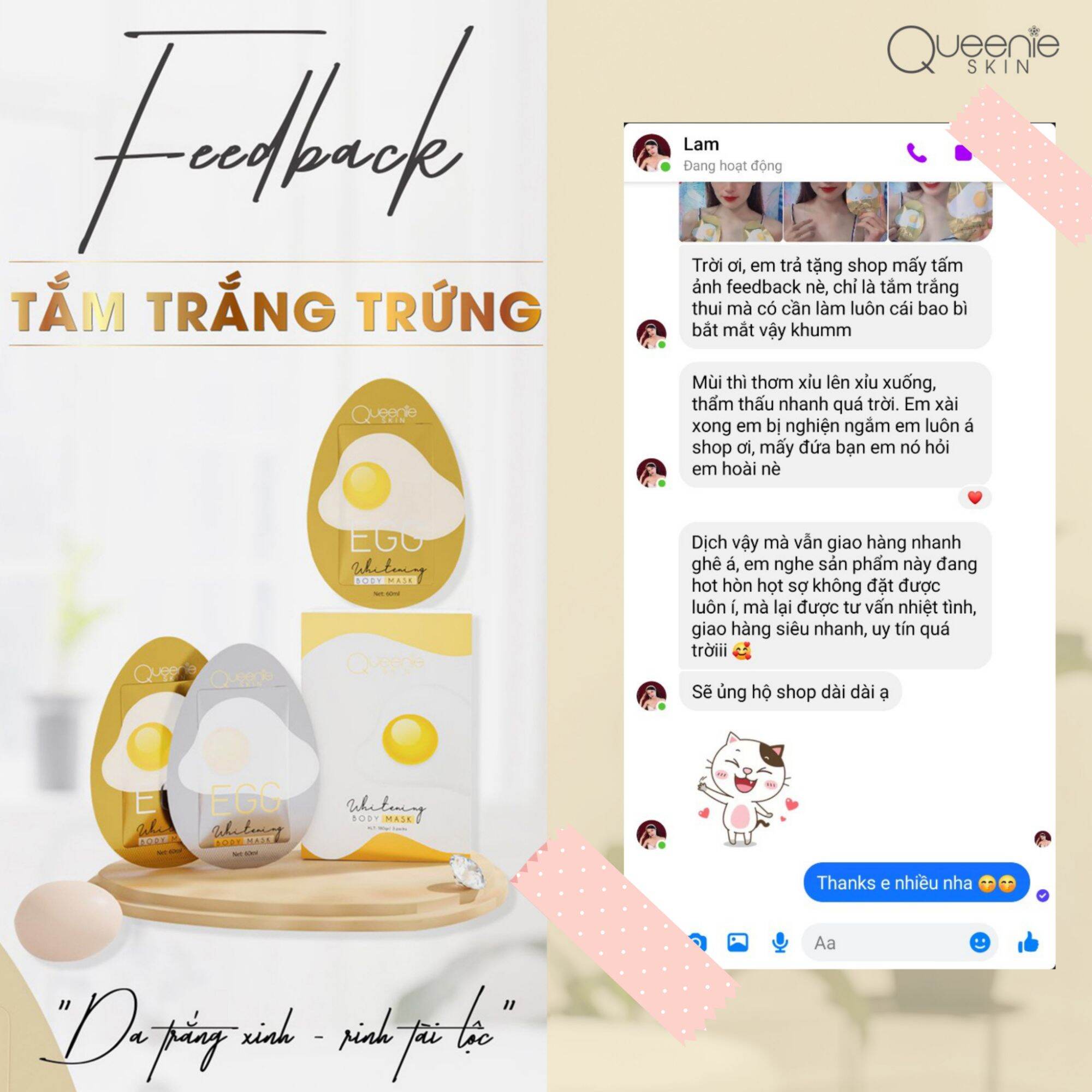 Combo 2 miếng tắm trắng da trứng gà