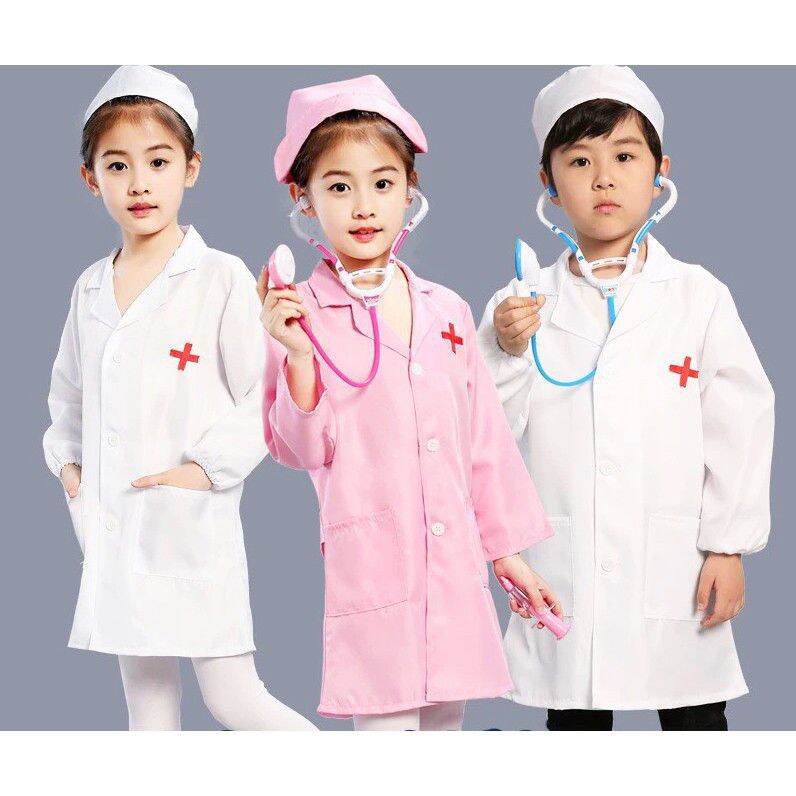 Đồ chơi trẻ em- bộ đồ bác sĩ  cho bé  tập làm bác sĩ vải mềm tặng kèm nón