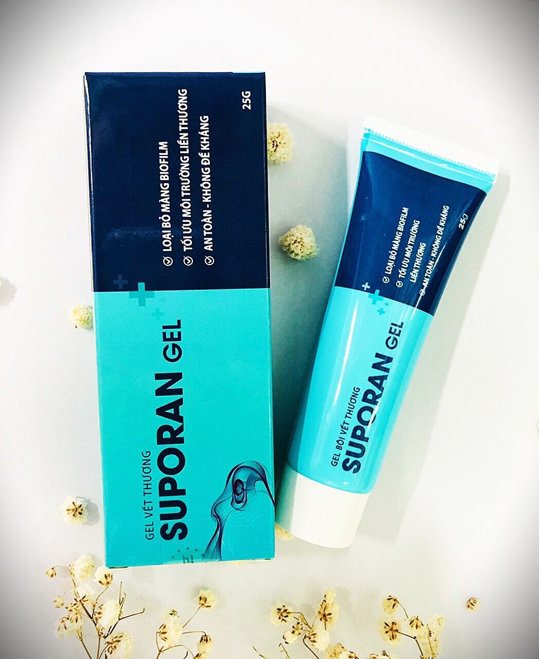 Gel vết thương SUPORAN GEL dành cho vết thương hở, vết bỏng, vết loét, trầy xước, chấn thương - Tuýp 25g