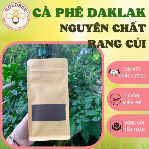 Cà phê rang xay nguyên chất cafe sạch rang củi Goldbee coffee