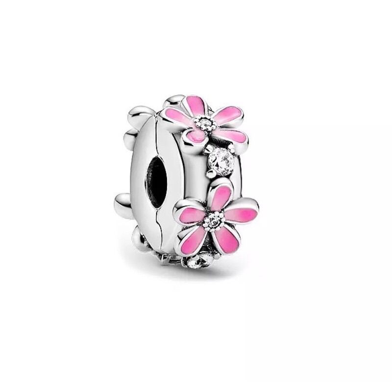 CHARM PAN ALE HOA ĐÀO KHOÁ CHẶN BẠC S925