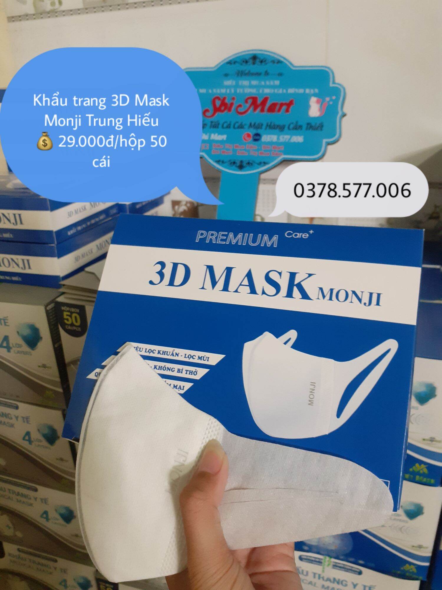 Khẩu trang y tế Khẩu trang 3D mask Monji Trung Hiếu