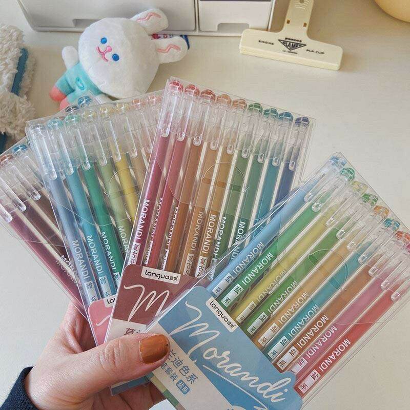 Set 9 bút gel nhiều màu Morandi nhiều màu sắc - Aimée Store