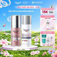 Bộ đôi Serum dưỡng sáng da cải thiện thâm nám Eucerin Booster Serum 30ml & Kem dưỡng Ban Đêm hỗ trợ sáng da mờ thâm nám Eucerin Spotless Brightening 50ml