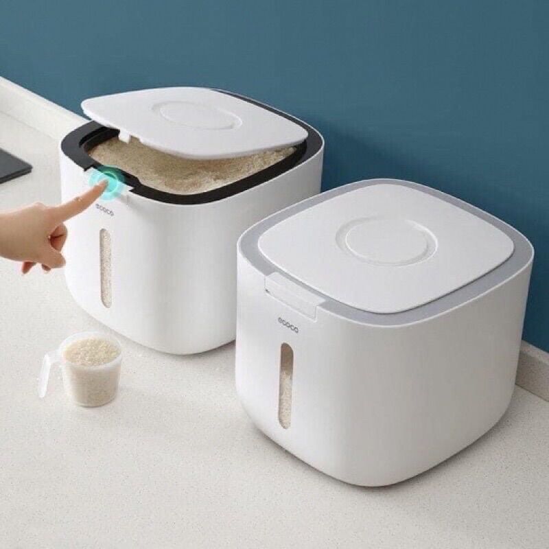 Thùng Đựng Gạo Tròn Ecoco 5 Lít - 10 Lít
