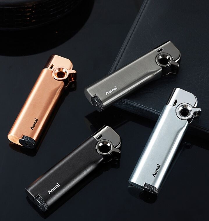Bật Lửa Hộp Quẹt Khò Tia Xanh Aomai AM-7210 Kim Loại , Chống Gió Cực Tốt