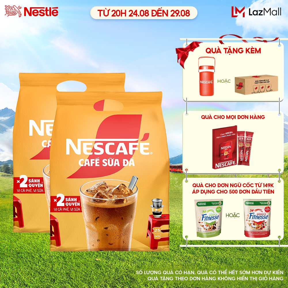 Combo 2 cà phê sữa nescafé cà phê sữa đá