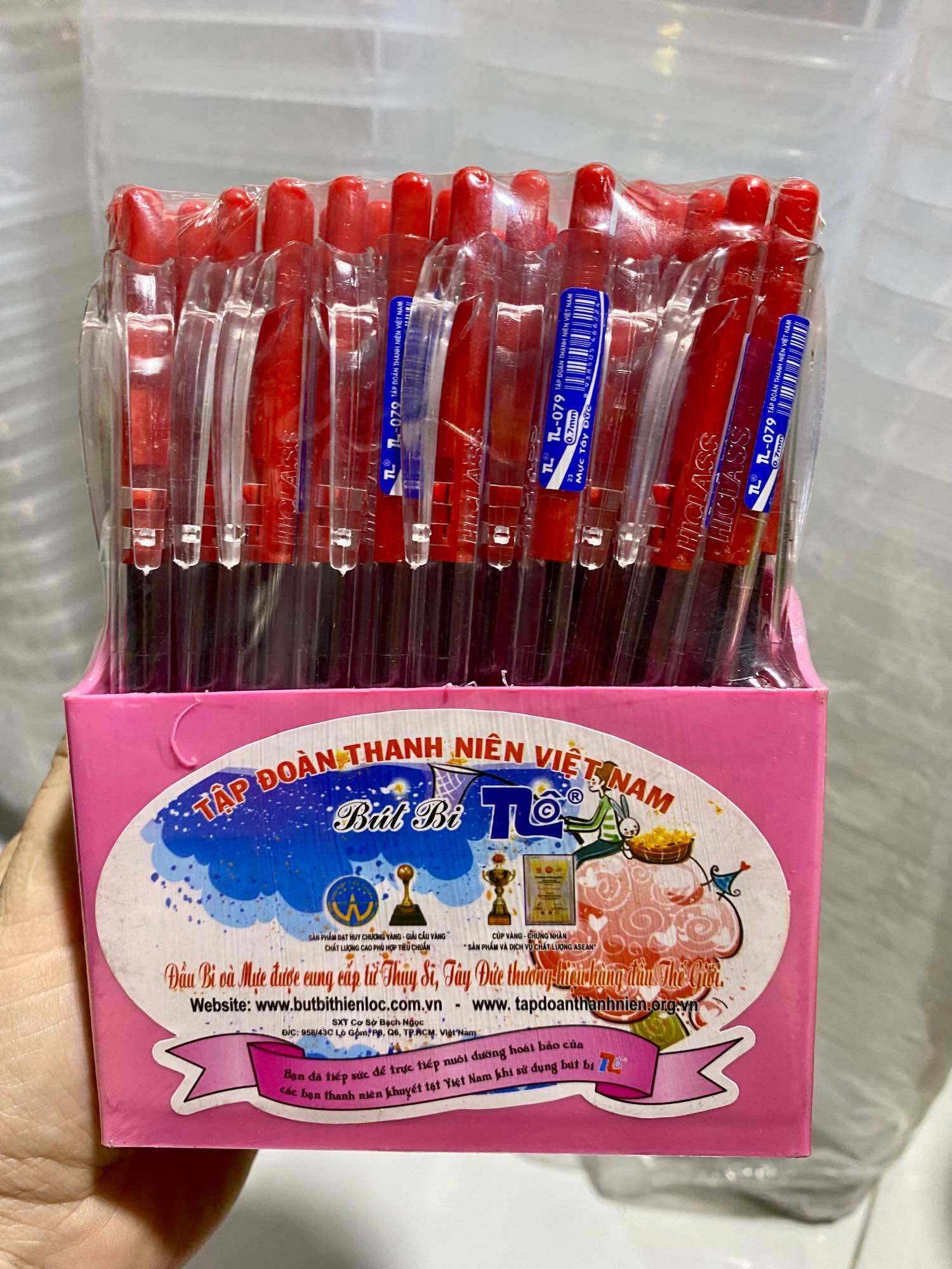 🎁Hộp 50 Cây Bút Bi, Viết Cực Êm Tay (Bi 79)