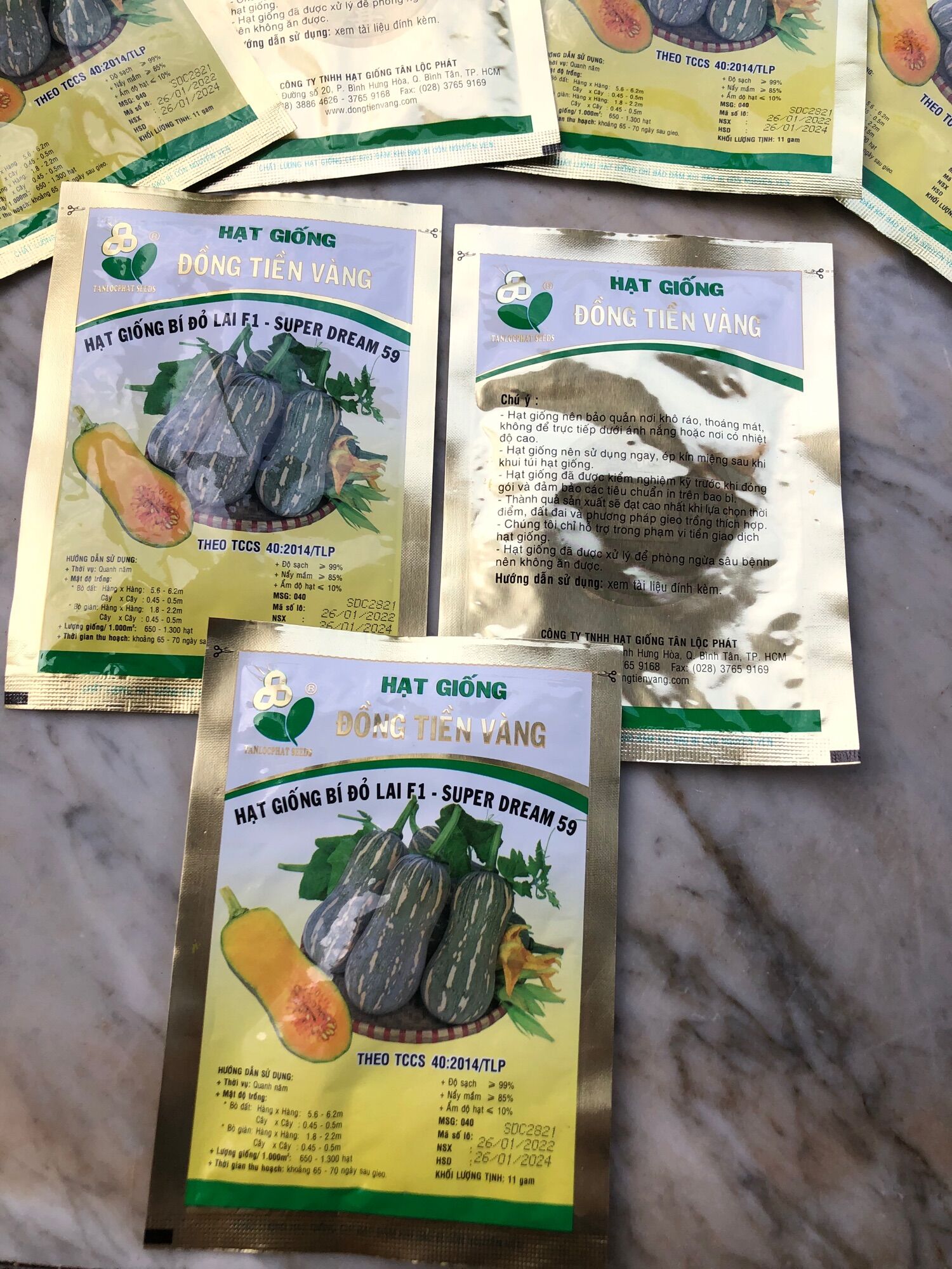 Hạt giống bí đỏ super Dream 59 11gr (đồng tiền vàng)