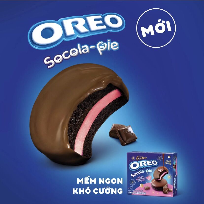 COMBO 6 CÁI BÁNH OREO PHỦ SOCOLA-PIE VỊ DÂU 180G