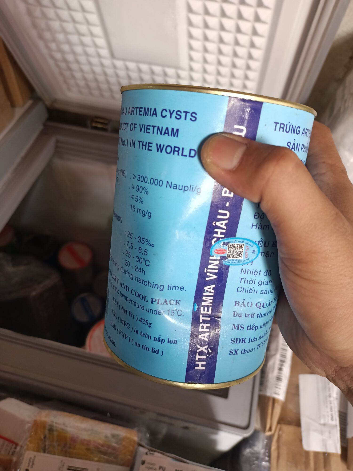 ARTERMIA VĨNH CHÂU , THỨC ĂN CHO CÁ ( SỚT LẺ 10G )