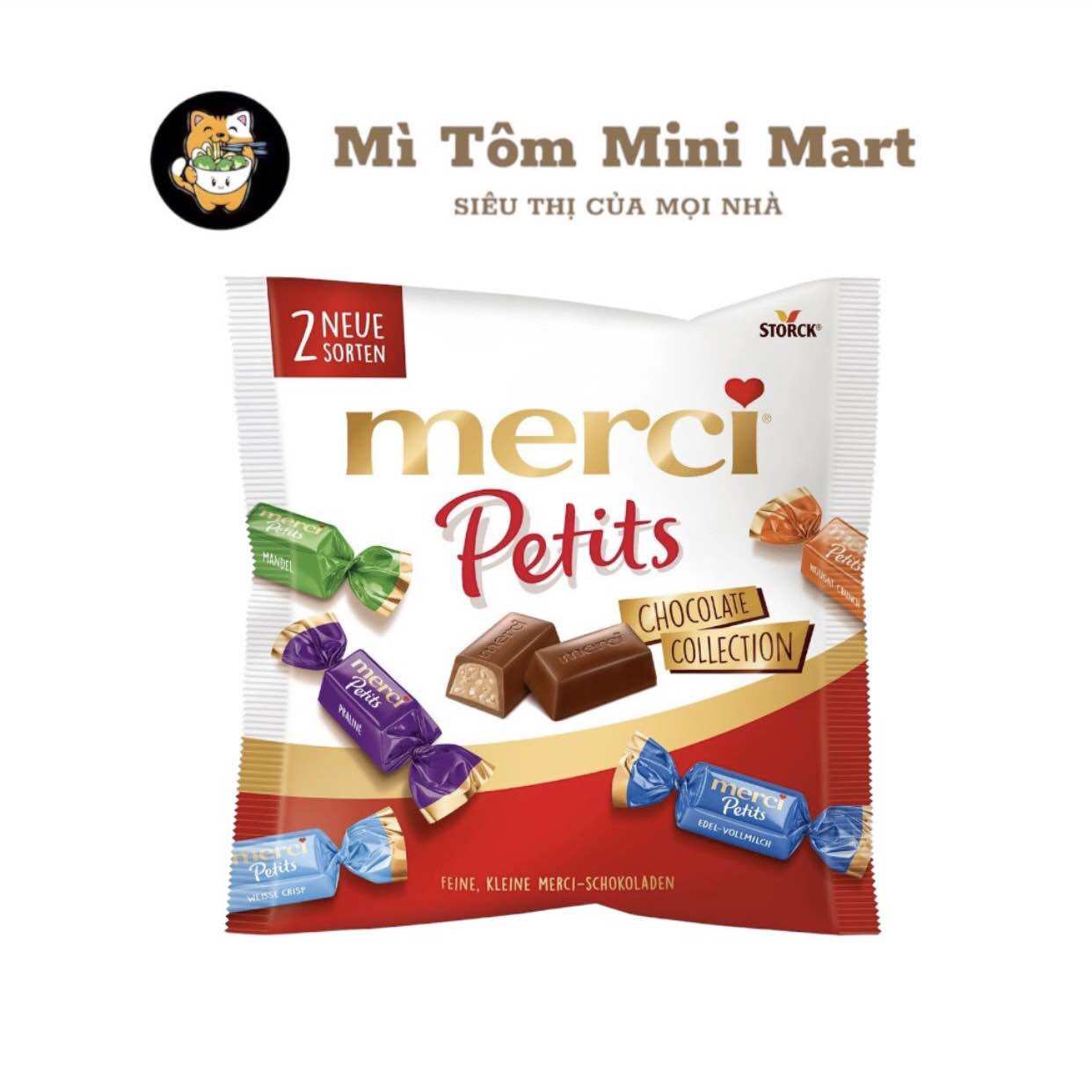 Kẹo socola Merci Petits mix nhiều vị của Đức - combo 3 gói 125g T9 23