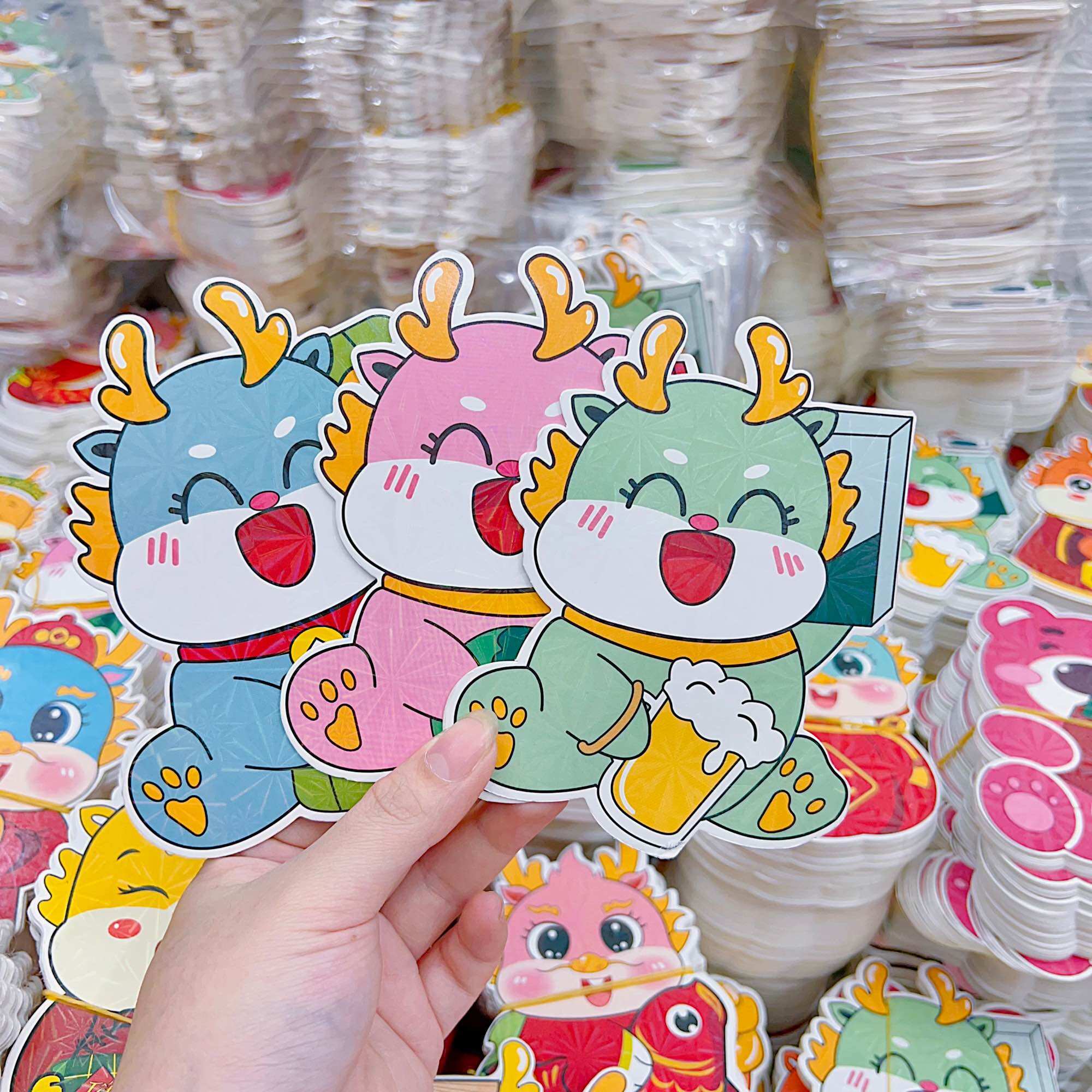 10 cái bao lì xì chibi 2024 hình rồng đáng yêu nghộ nghĩnh , lì xì hottrend