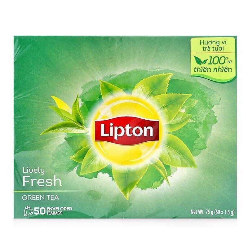 Trà túi lọc Lipton hương trà xanh tươi mới sống động