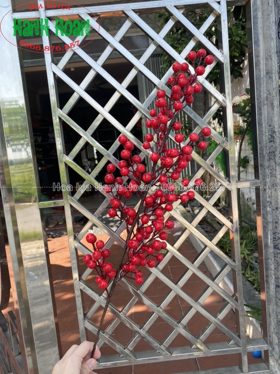 Cành đào đông 12 nhánh cao cấp hàng loại 1 - Hoa giả,hoa lụa