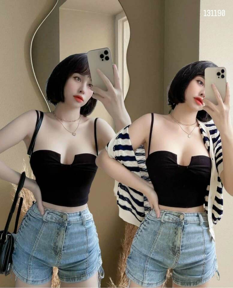 Áp dây cúp khoét cổ u sexy kèm ảnh thật