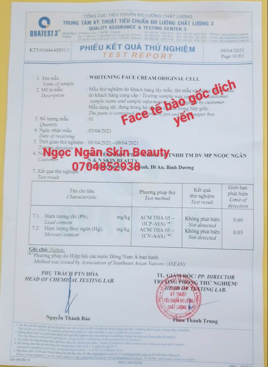 (Mẫu mới nâng cấp) KEM FACE TẾ BÀO GỐC COLLAGEN DỊCH YẾN CAO CẤP ( Hộp to 30gr)