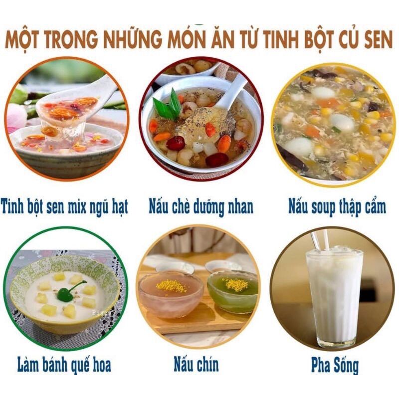 Tinh bột củ sen hạt dinh dưỡng hộp 500g