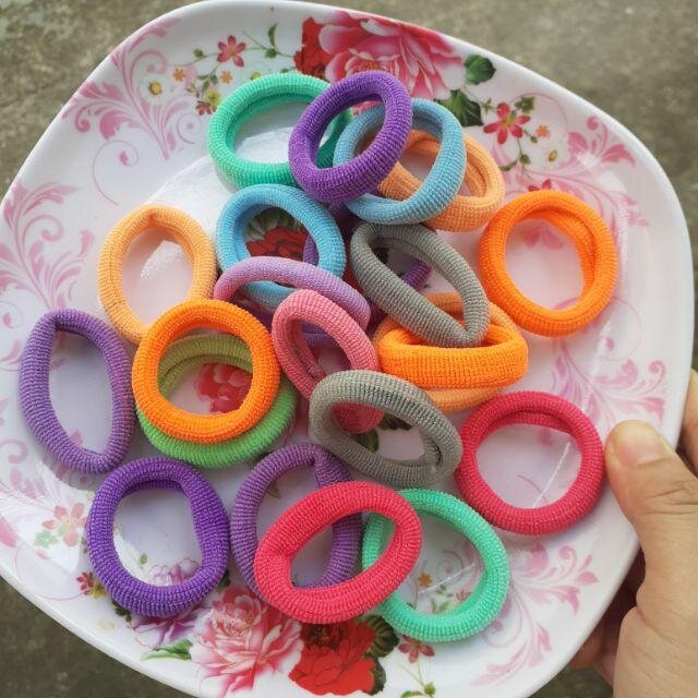 Túi 48 thun cột tóc cở nhỏ (bản 1cm,rộng 4cm)