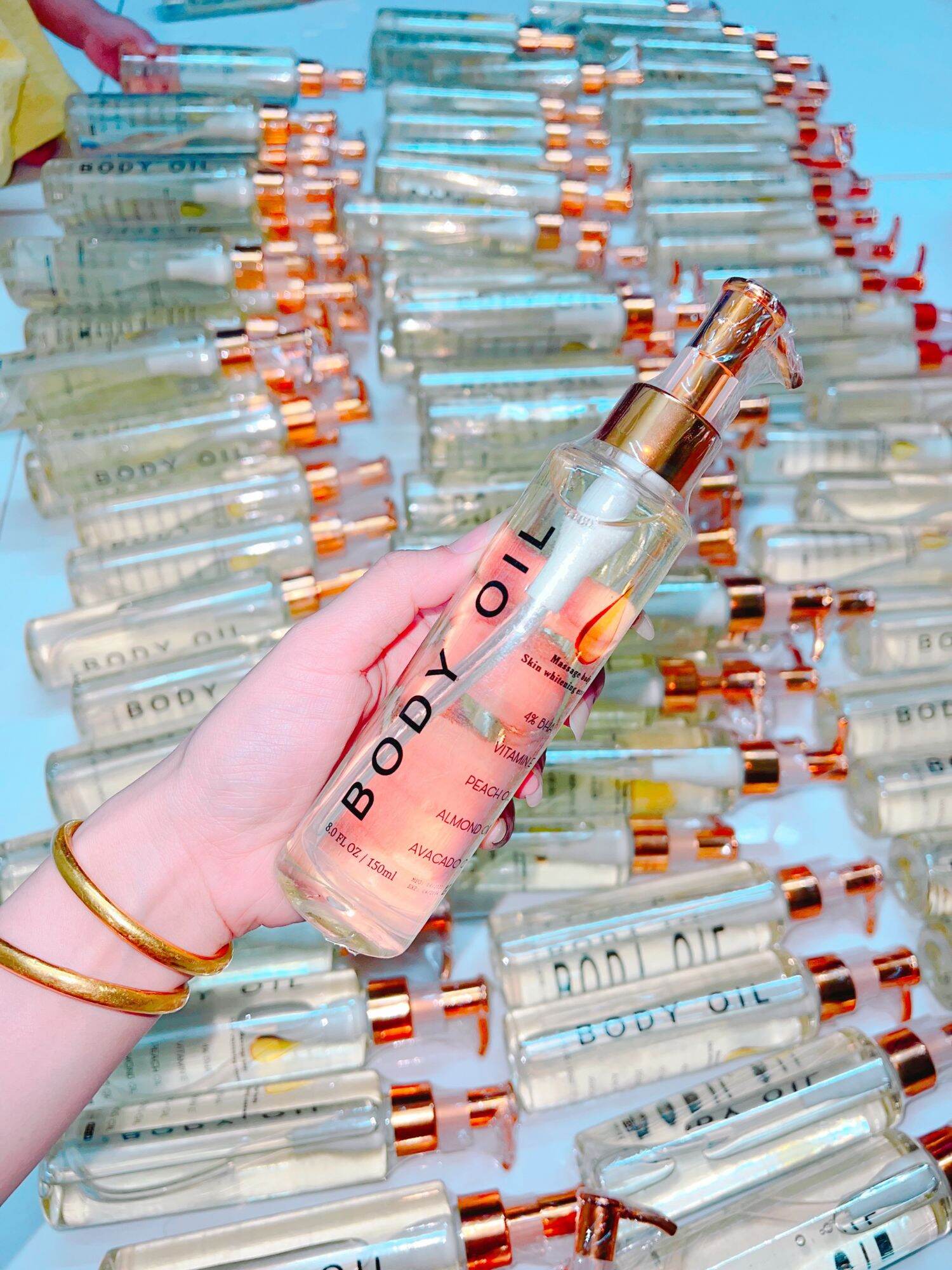 Body Oil level ẩm alkali oil se snugly pores anti-inflammatory hair follicle