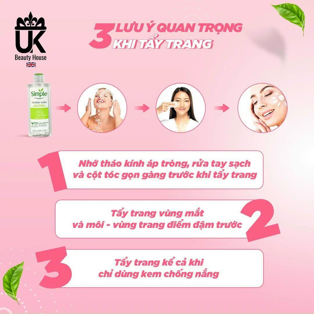 nước Tẩy trang simple mẫu mới
