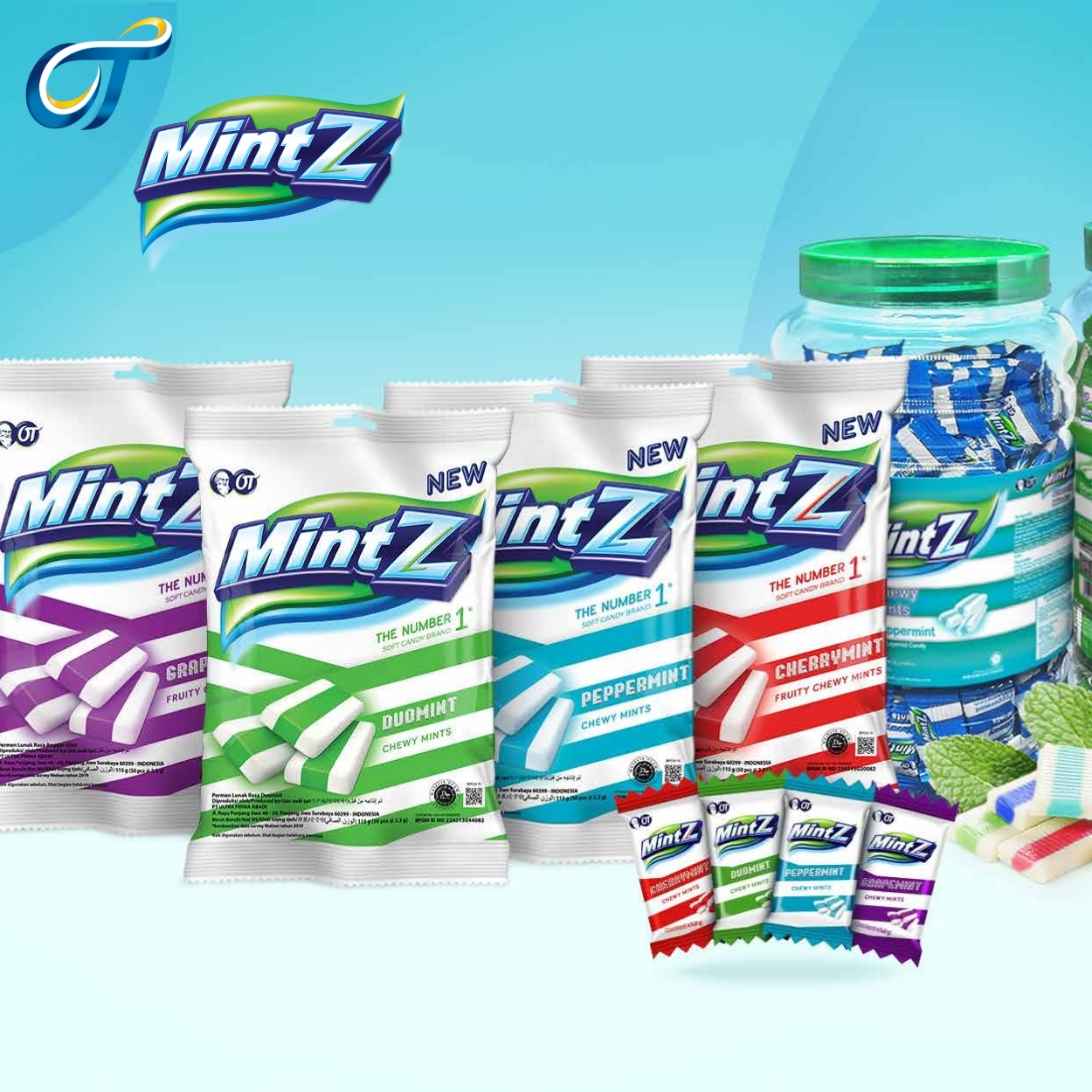 Kẹo Mềm Bạc hà Cherry MintZ  (50 viên/túi)