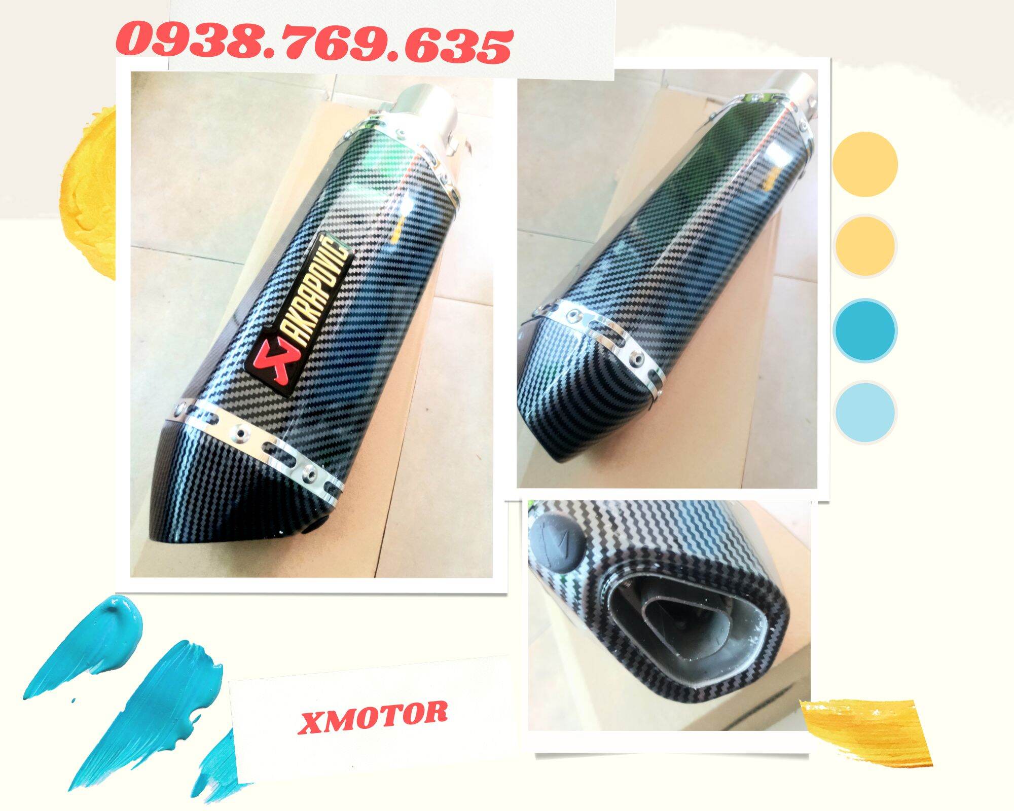 Pô Akrapovic cacbon - Giá chưa cổ
