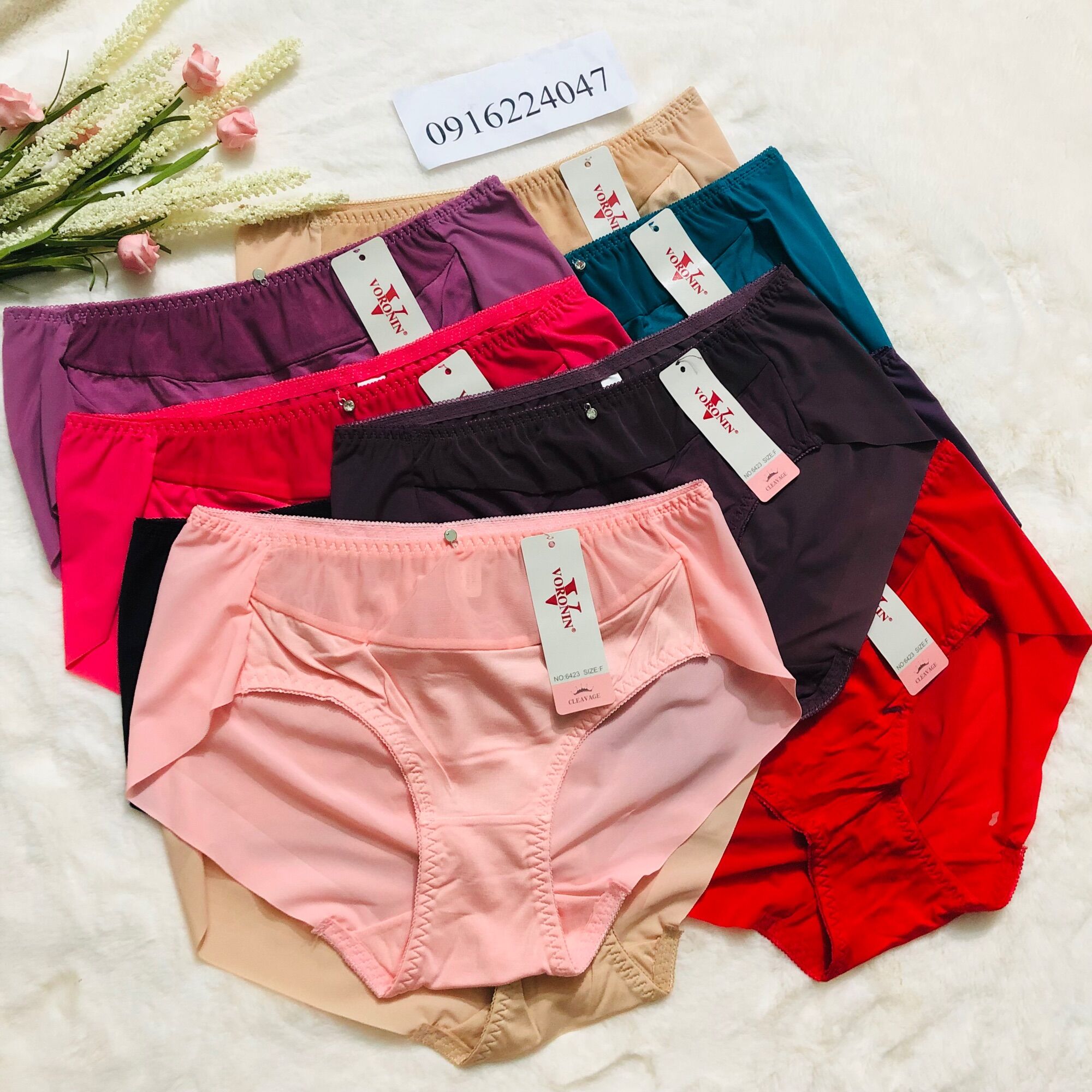 Set 10 Quần lót nữ không viền mông size trung, quần chíp nữ thun mát lạnh