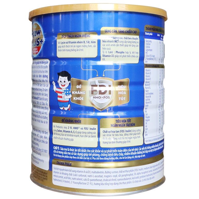 Sữa bột Nuti GrowPlus+ xanh tăng cân lon 1,5kg (dành cho trẻ từ 1 tuổi trở lên)
