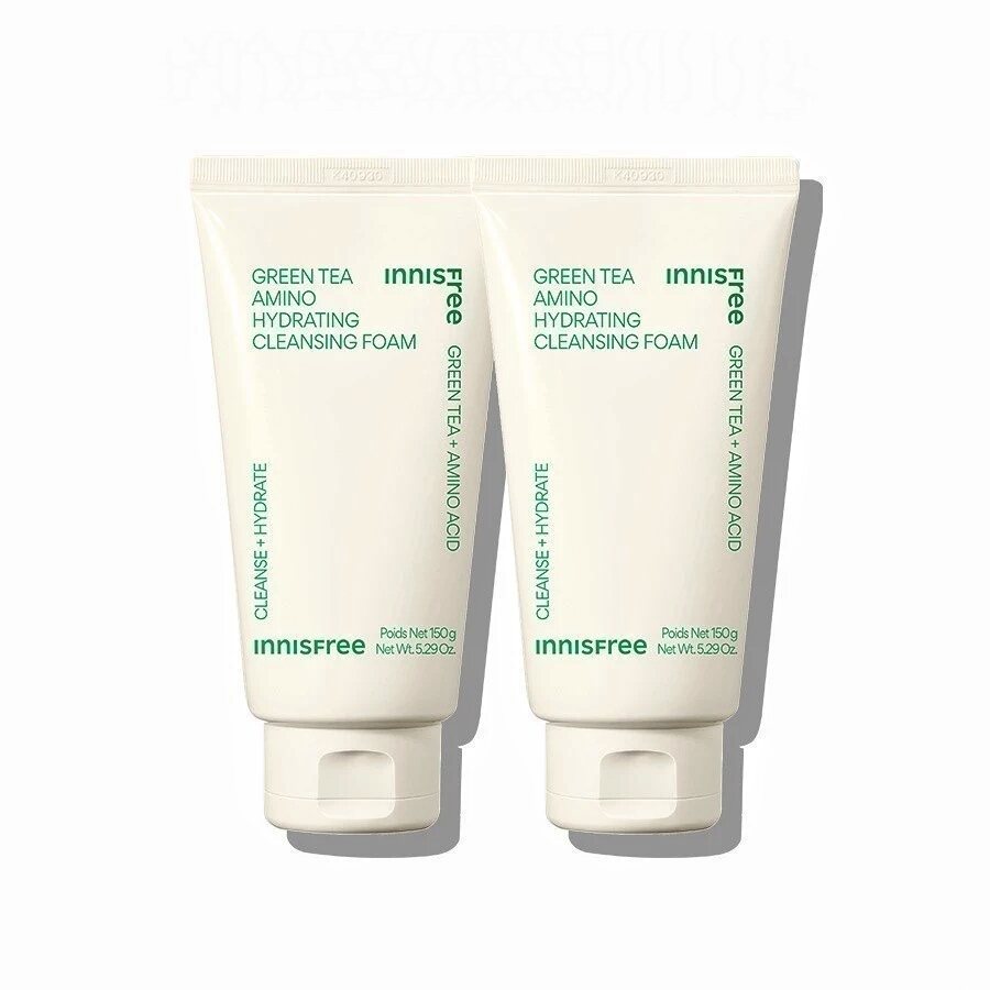 Bộ 2 sữa rửa mặt trà xanh Innisfree Geen Tea Amino Hydrating Cleansing 150Ml