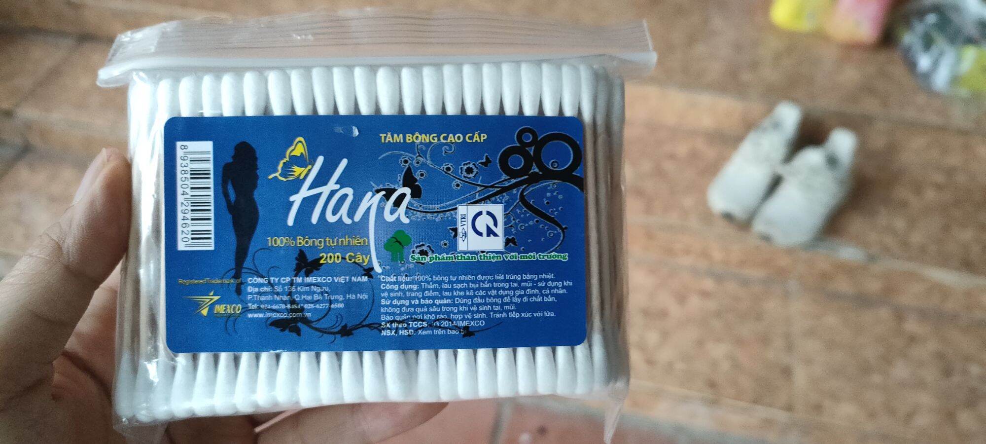 Tăm bông thân gỗ gói 200q