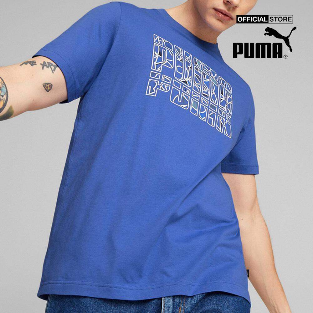 Puma - áo thun nam cổ tròn tay ngắn graphics summer 674482-92