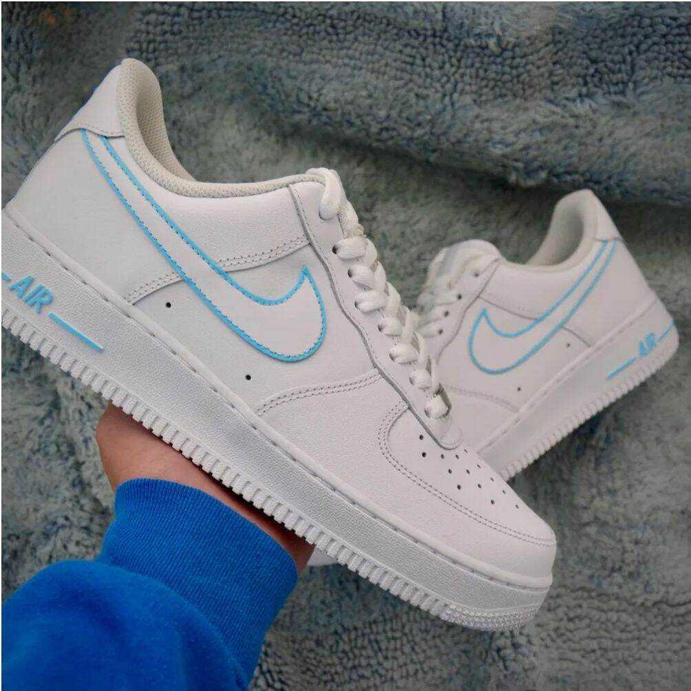 Giày Sneaker AF1 Custom Blue Swoosh