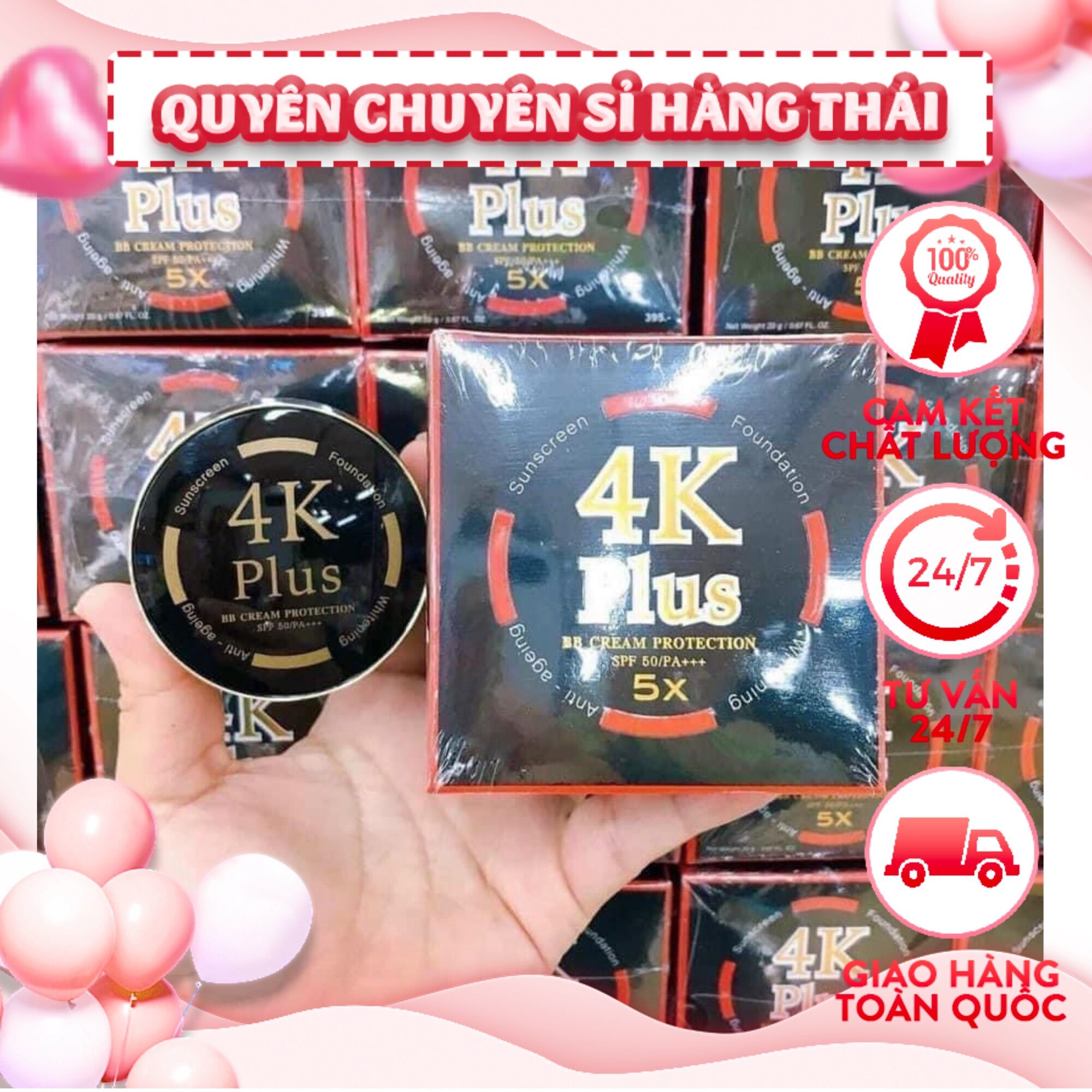 Kem nền chống nắng 4k plus 5x bb cream spf 50 thái lan