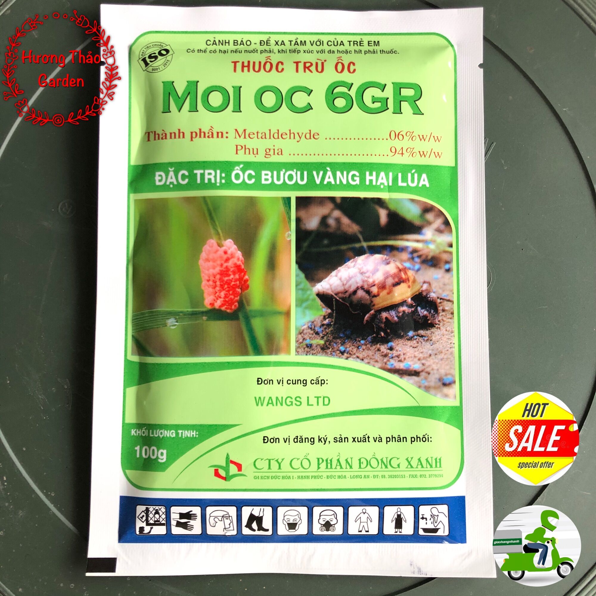 Moi oc 6gr - bả ốc bưu vàng 100gr