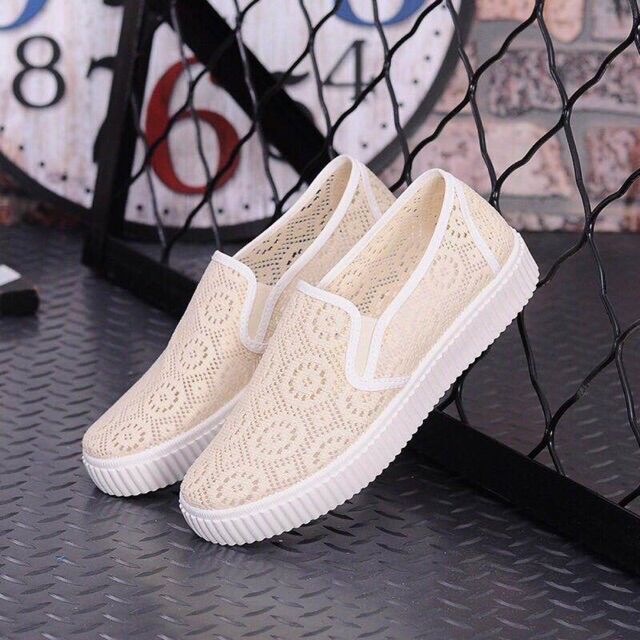 Giày lười mắt lưới nữ thoáng mát
