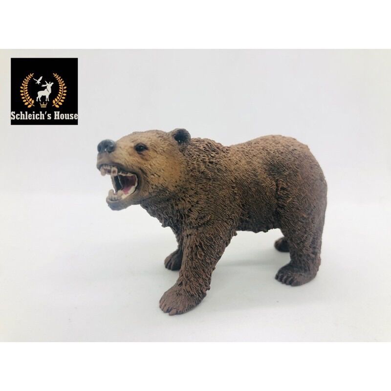 Mô hình động vật Schleich chính hãng Gấu xám Bắc Mỹ bố 14685 - Schleich House
