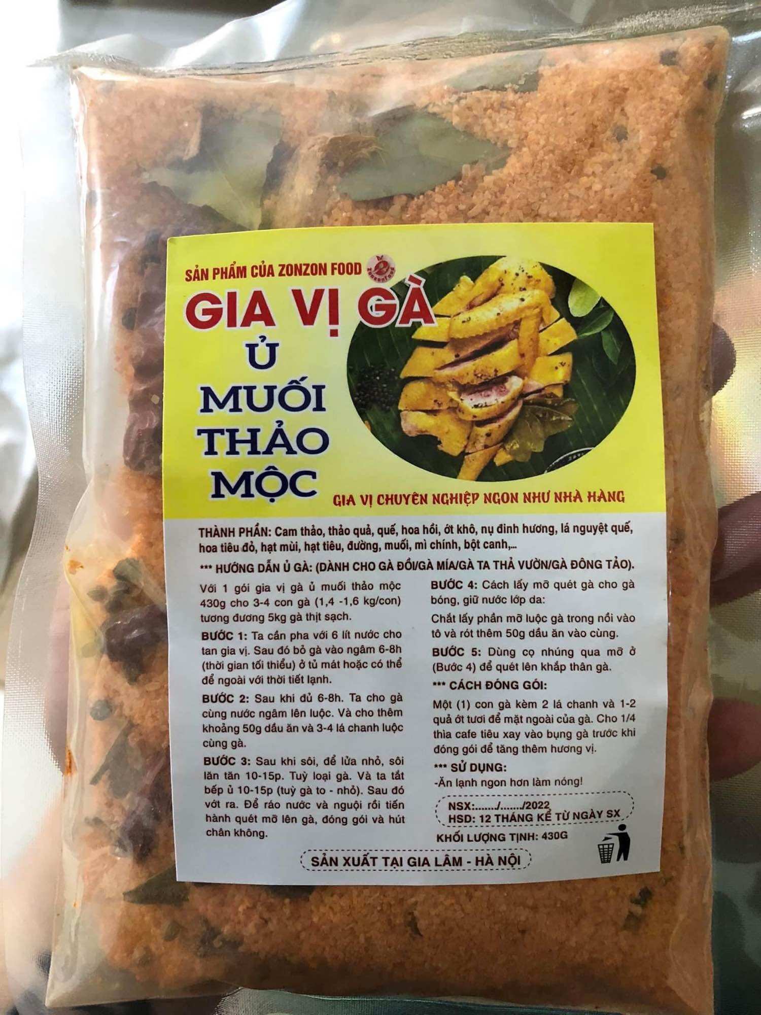 Gia vị gà ủ muối Thảo Mộc chuẩn vị,siêu ngon