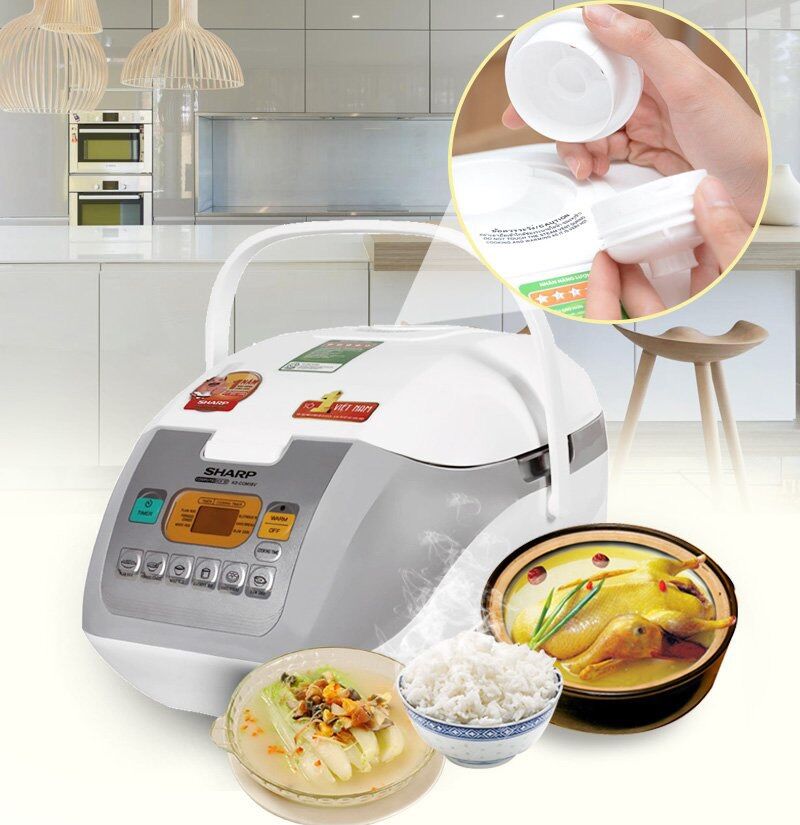 Nồi cơm điện tử Sharp 1.8 lít KS-COM18V - Hàng chính hãng