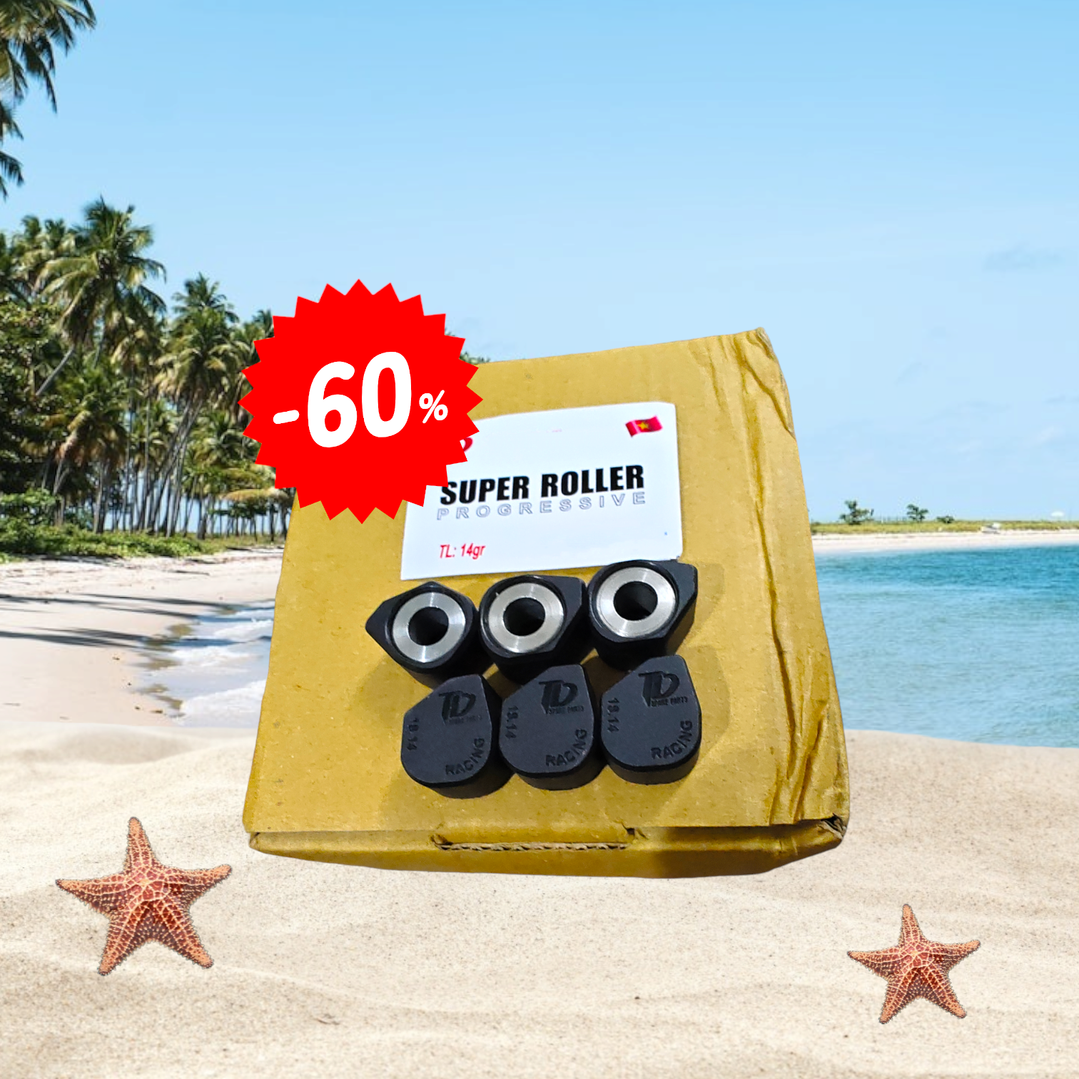 Bi nồi tam giác 18x14x12g cho scr 110, lead110, con lăn côn ly hợp cho xe honda