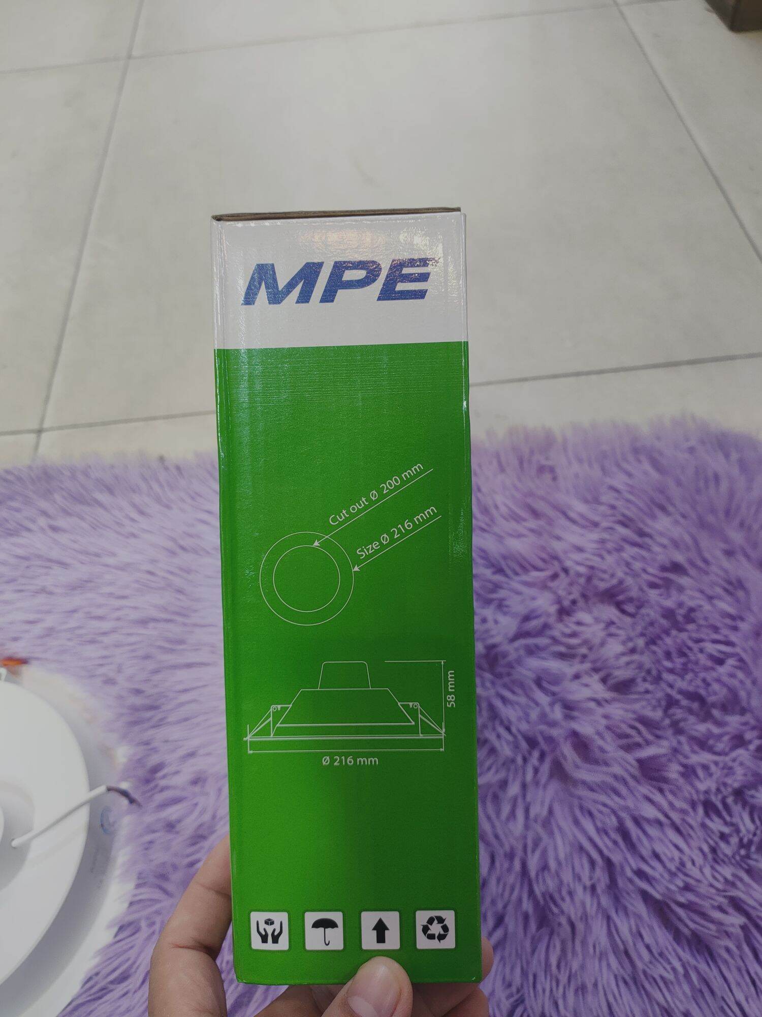 Đèn downlight Âm trần d200/216-18w MPE chính hãng
