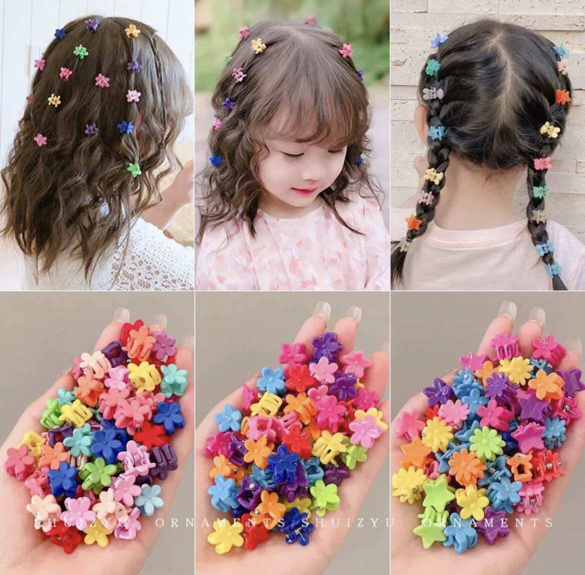 Lọ 100 kẹp càng cua nhí mini cho bé