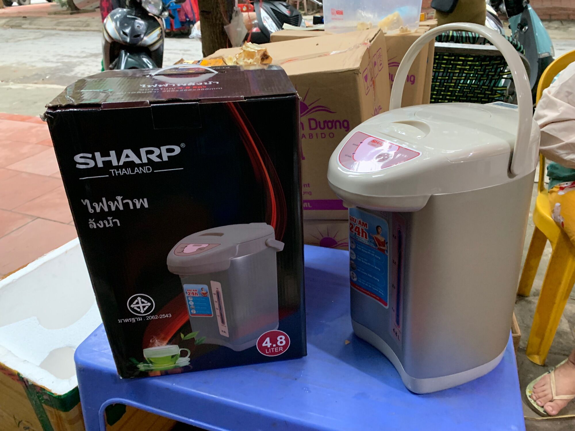 Phích điện sharp bình thuỷ điện công nghệ thái lan có bảo hành