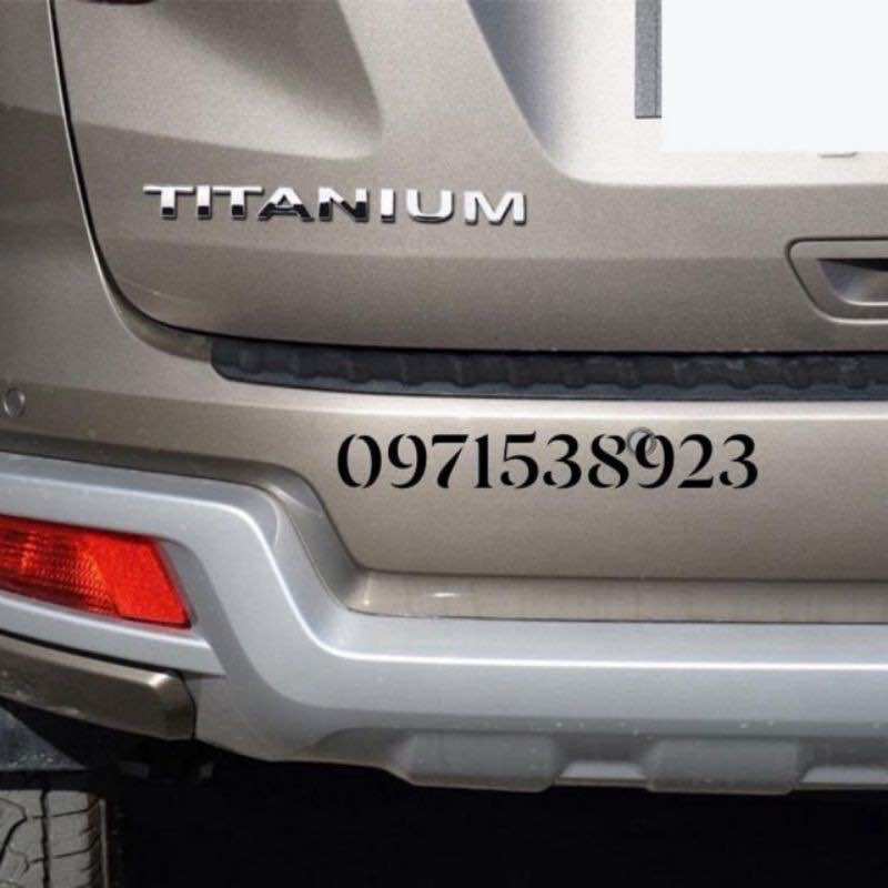 Logo chữ TITANIUM dành cho ford everest, ecosport, ranger