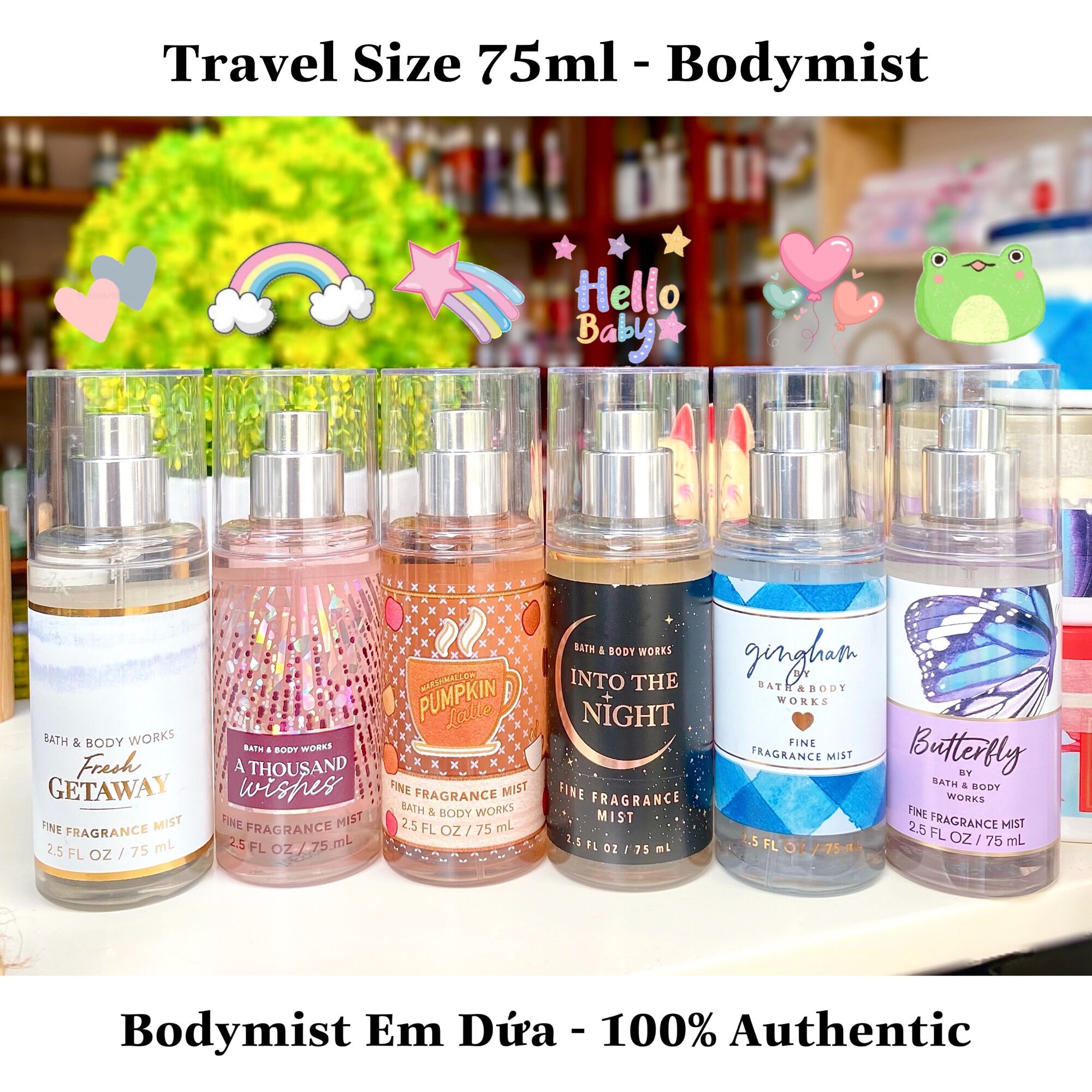 Bodymist xịt thơm toàn thân - chọn mùi - bodymist em dứa